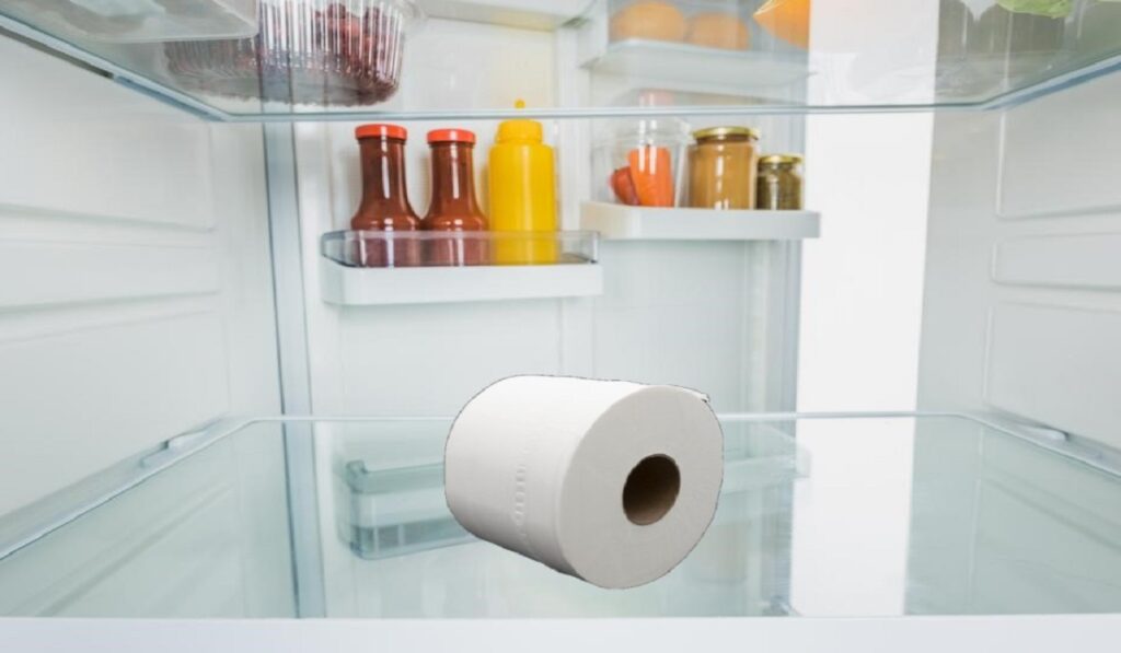 Buzdolabına bir rulo tuvalet kağıdı koyun